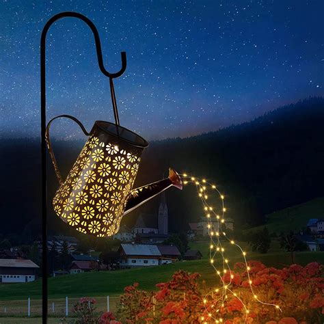 solar watering can with lights